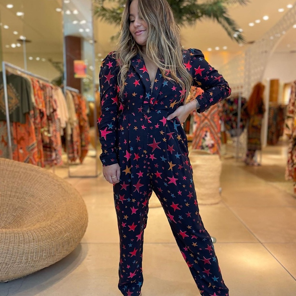 NWT FarmRio Estrelas Coloridas Jumpsuit